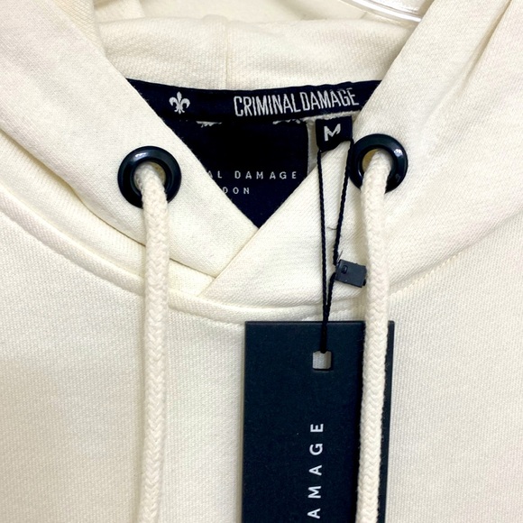 Criminal Damage London Off White Tiger Hoodie Size M - Picture 3 of 8